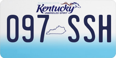 KY license plate 097SSH