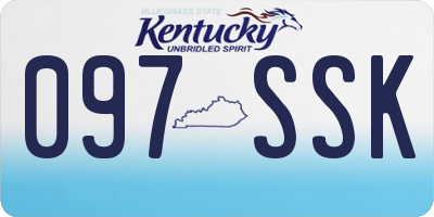 KY license plate 097SSK