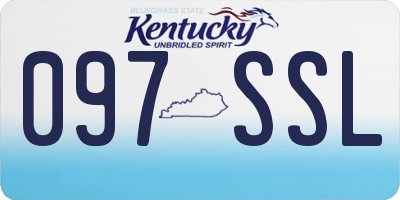 KY license plate 097SSL