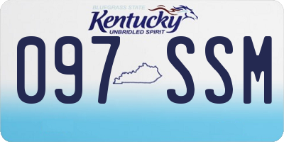KY license plate 097SSM