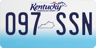 KY license plate 097SSN