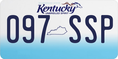 KY license plate 097SSP