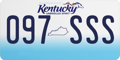 KY license plate 097SSS