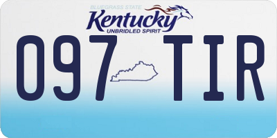 KY license plate 097TIR