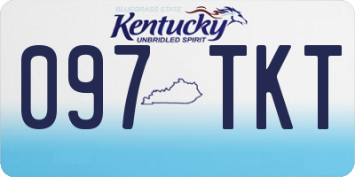 KY license plate 097TKT