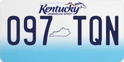 KY license plate 097TQN