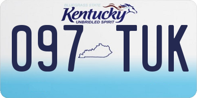 KY license plate 097TUK