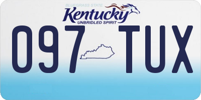 KY license plate 097TUX