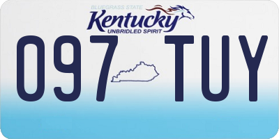 KY license plate 097TUY