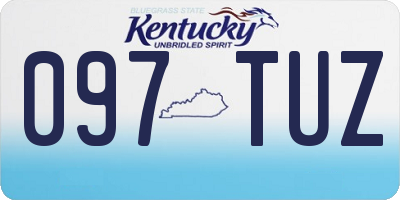 KY license plate 097TUZ