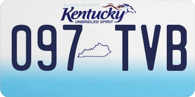 KY license plate 097TVB