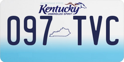 KY license plate 097TVC