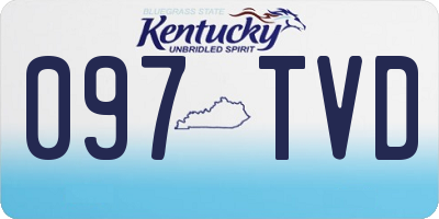 KY license plate 097TVD
