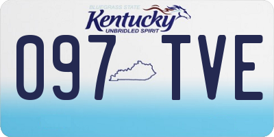 KY license plate 097TVE
