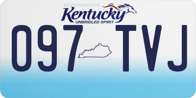 KY license plate 097TVJ