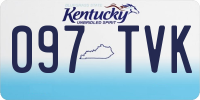 KY license plate 097TVK