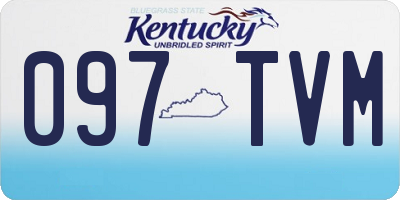KY license plate 097TVM