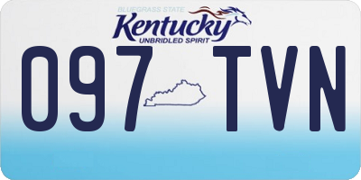KY license plate 097TVN