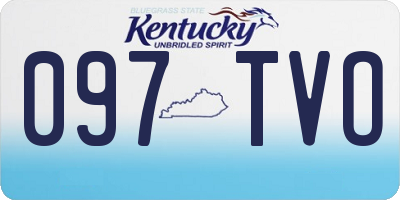 KY license plate 097TVO