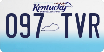 KY license plate 097TVR
