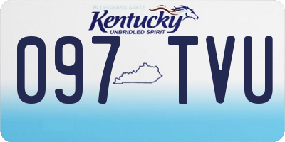 KY license plate 097TVU