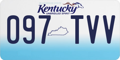 KY license plate 097TVV