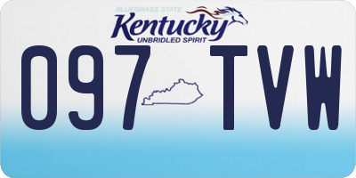 KY license plate 097TVW