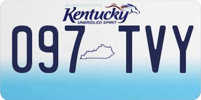 KY license plate 097TVY