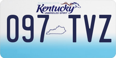 KY license plate 097TVZ