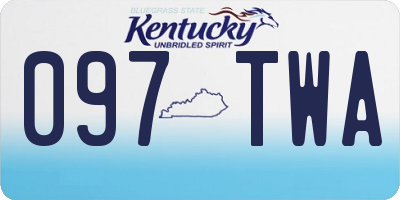 KY license plate 097TWA