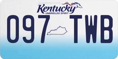 KY license plate 097TWB
