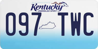 KY license plate 097TWC