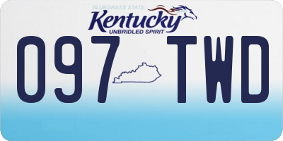 KY license plate 097TWD