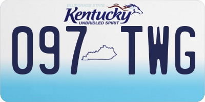 KY license plate 097TWG
