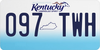 KY license plate 097TWH