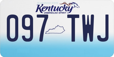 KY license plate 097TWJ