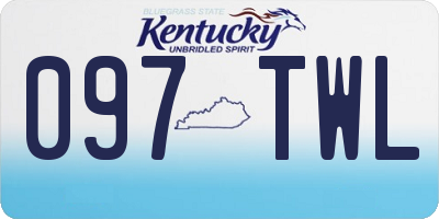 KY license plate 097TWL