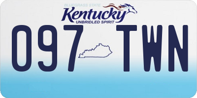 KY license plate 097TWN