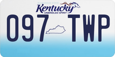 KY license plate 097TWP