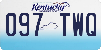 KY license plate 097TWQ