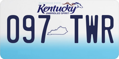KY license plate 097TWR