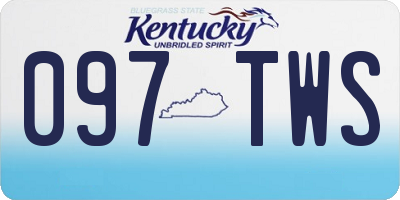 KY license plate 097TWS