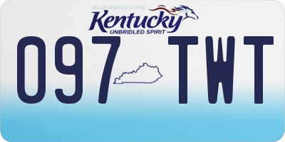KY license plate 097TWT