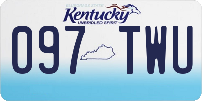 KY license plate 097TWU