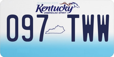KY license plate 097TWW