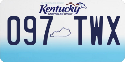 KY license plate 097TWX