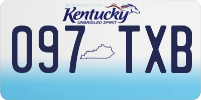 KY license plate 097TXB