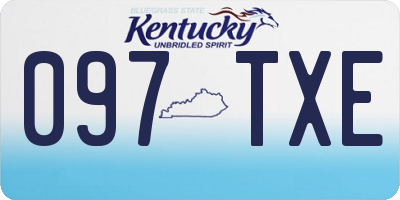 KY license plate 097TXE