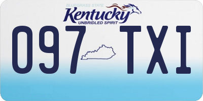 KY license plate 097TXI