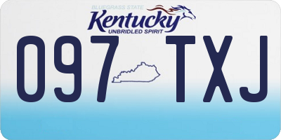 KY license plate 097TXJ